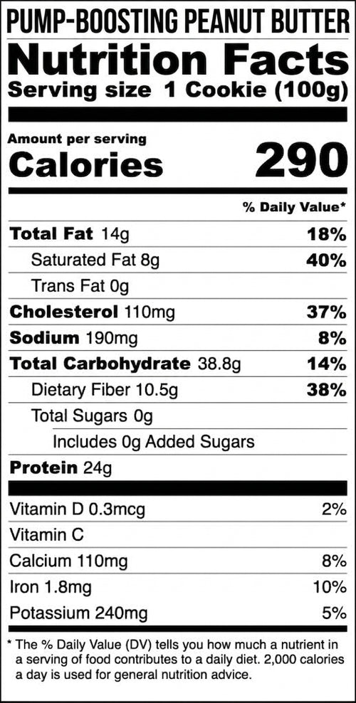 Pump Boosting Peanut Butter Protein Cookie (4 Pack)