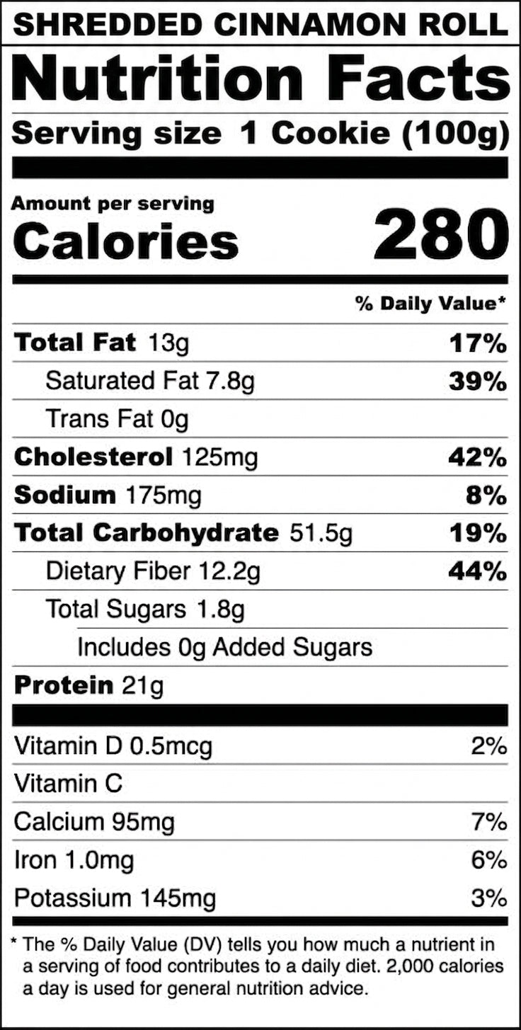 Shredded Cinnamon Roll Protein Cookie (4 Pack)
