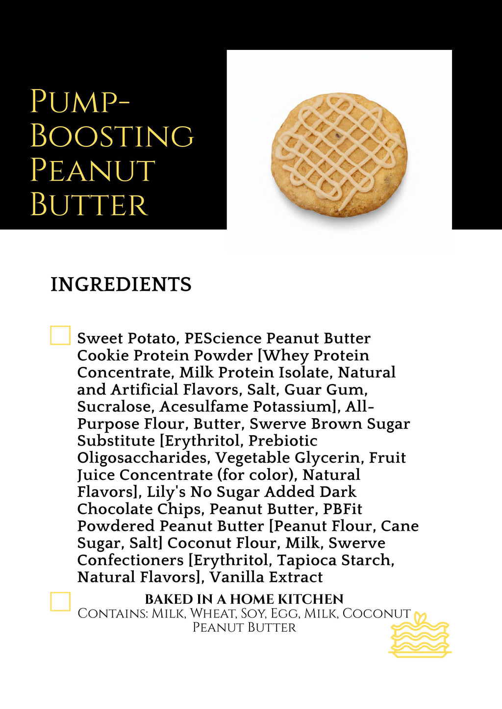 Pump Boosting Peanut Butter Protein Cookie (4 Pack)
